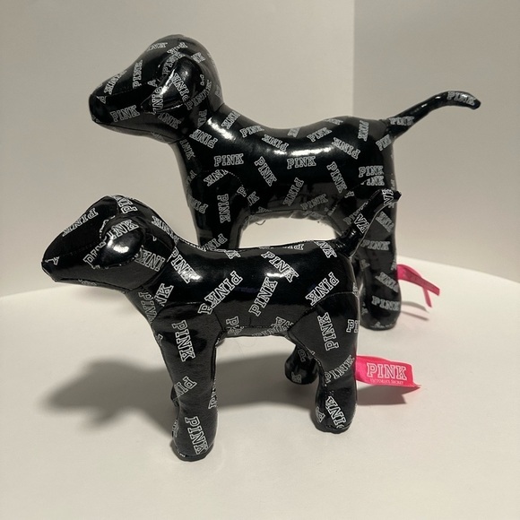Pink by Victoria’s Secret Set of 2 Vinyl Dogs - Picture 1 of 7